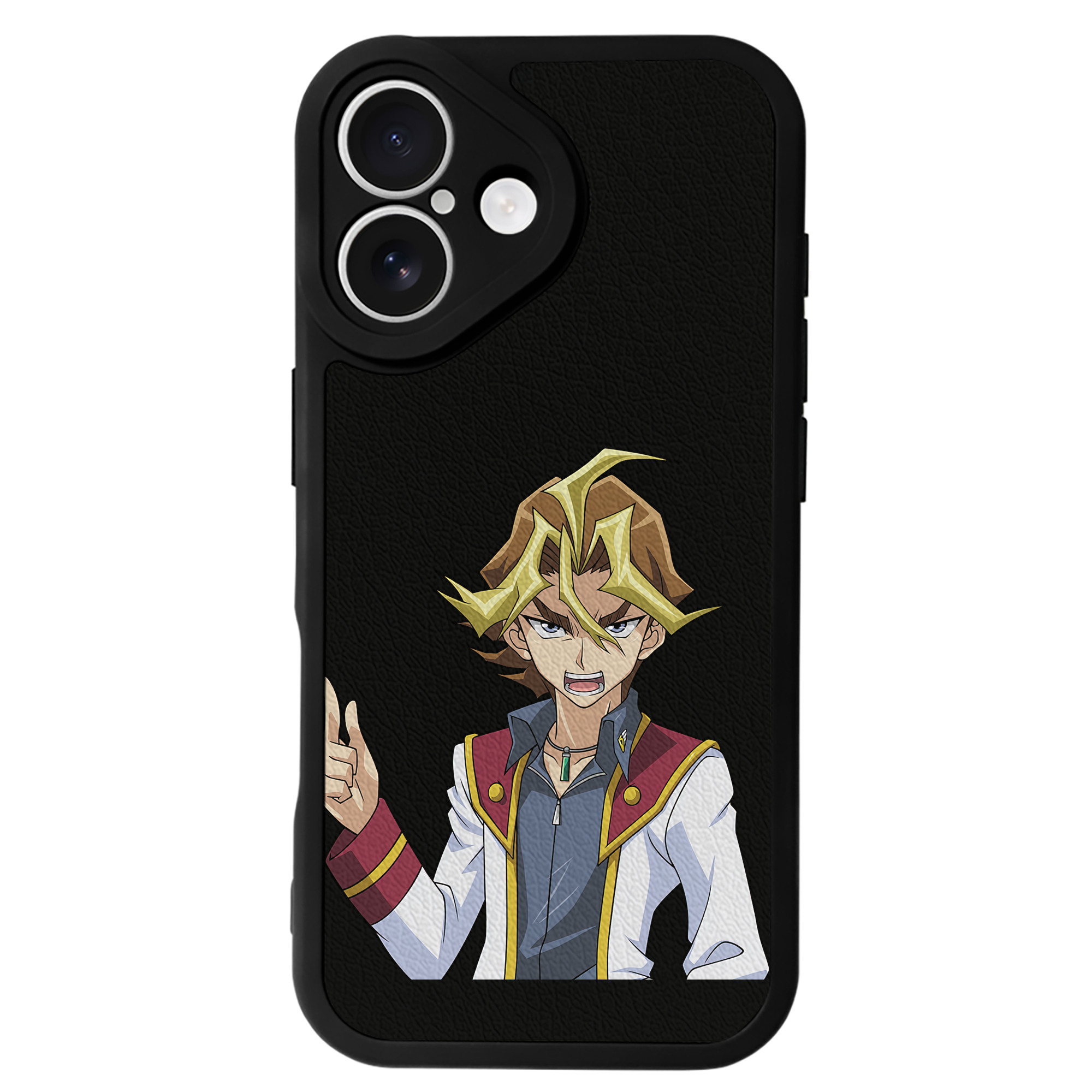 （画像用） 遊☆戯☆王 Yu-Gi-Oh! 【iPhone 16シリーズ対応】シリコンスマホケース（レザー調） 材質：シリコン